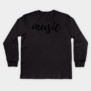 Music Binder Label Kids Long Sleeve T-Shirt